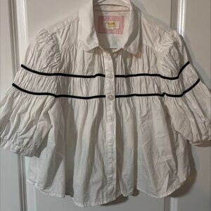Maeve Leandra Shirred Yoke Blouse – Size M | Anthropologie